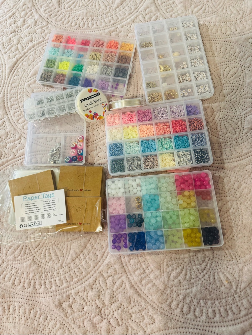 Multicolor Bead Craft Organizer Kit - Pastel and Bright Assortment